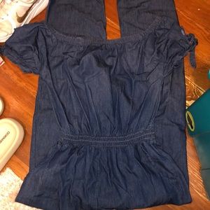 denim jumpsuit romper